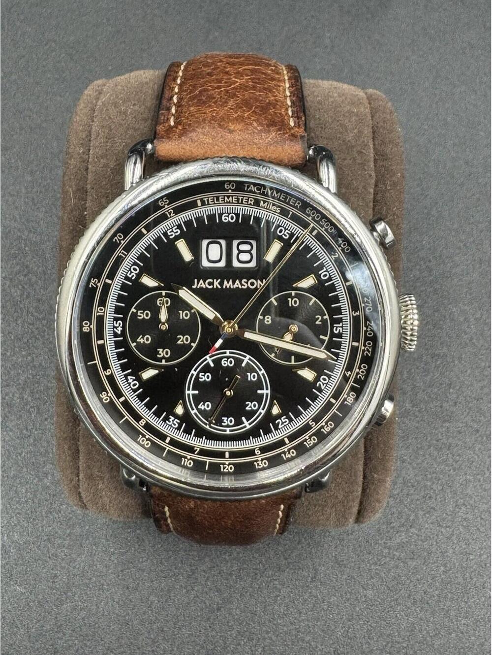 Jack Mason Watch - Avigator Multi-Scale JM-A602-001 Black Dial Sapphire Crystal
